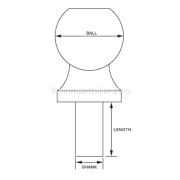 Taille de l&#39;écrou à bille de remorque de remorque Dia 50mm